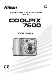 Nikon Coolpix 7600 manual. Camera Instructions.